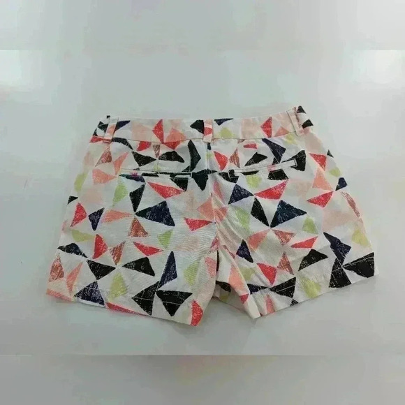 Ann Taylor LOFT 100% Cotton Shorts Triangle Pattern Colorful Shorts Womens Sz 0 - Picture 6 of 10